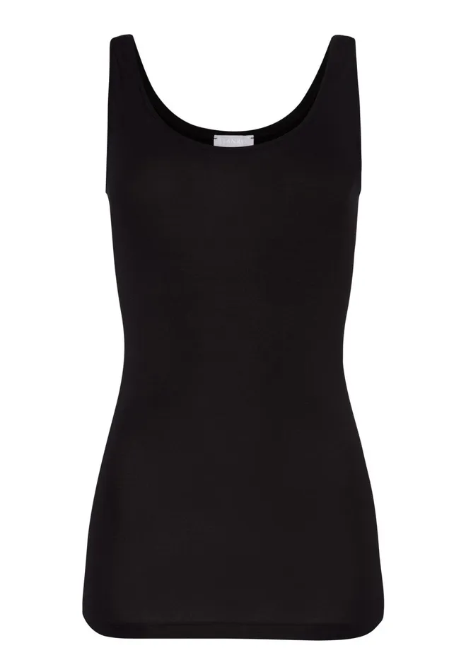 Round Neck Tank Top Black Women HANRO Lounge Tops