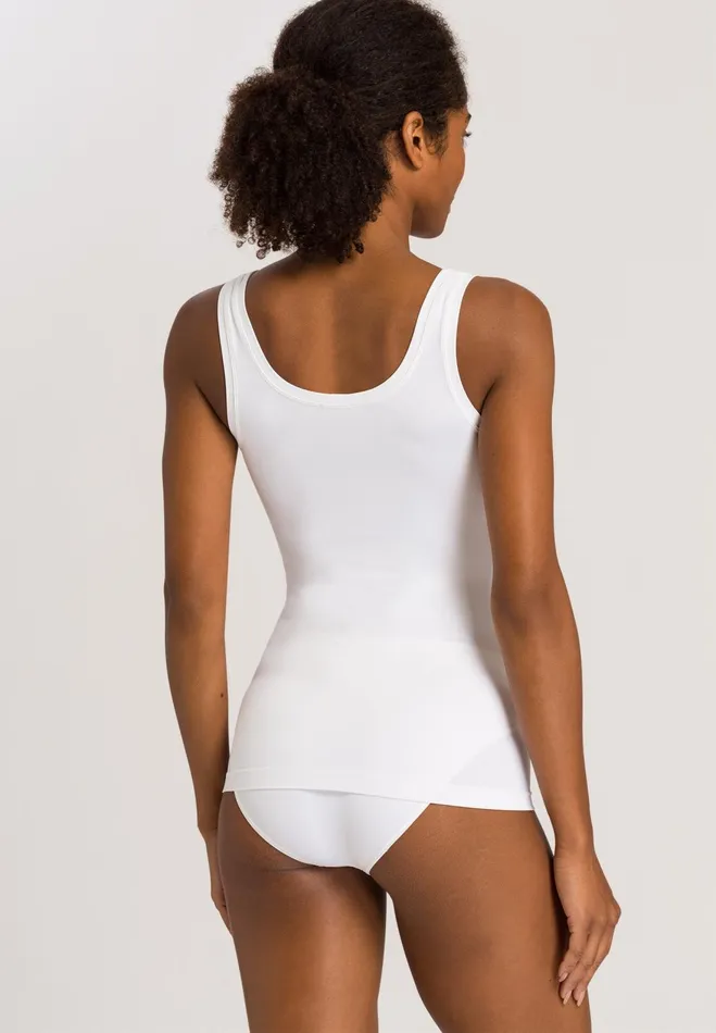 Round Neck Tank Top White Women HANRO Tank Tops