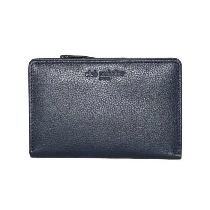 RWandCO Bags Club Rochelier Ladies039 Medium Leather Bifold Wallet Dark Blue 8211 Women