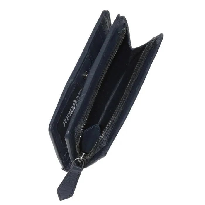 RWandCO Bags Club Rochelier Ladies039 Medium Leather Bifold Wallet Dark Blue 8211 Women RWandCO Bags Club Rochelier Ladies039 Medium Leather Bifold Wallet Dark Blue 8211 Women