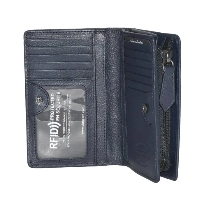 RWandCO Bags Club Rochelier Ladies039 Medium Leather Bifold Wallet Dark Blue 8211 Women RWandCO Bags Club Rochelier Ladies039 Medium Leather Bifold Wallet Dark Blue 8211 Women