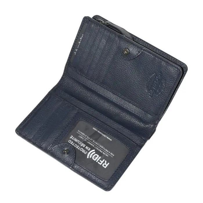 RWandCO Bags Club Rochelier Ladies039 Medium Leather Bifold Wallet Dark Blue 8211 Women RWandCO Bags Club Rochelier Ladies039 Medium Leather Bifold Wallet Dark Blue 8211 Women