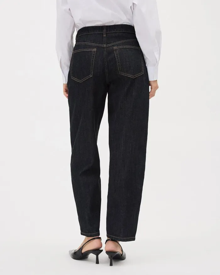 RWandCO Barrel Leg HighRise Barrel Jeans Dark Wash 8211 Women RWandCO Barrel Leg HighRise Barrel Jeans Dark Wash 8211 Women