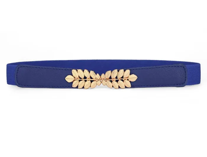 RWandCO Belts Allegra K Leaf Shaped Interlocking Buckle Stretchy Cinch Belt Blue 8211 Women RWandCO Belts Allegra K Leaf Shaped Interlocking Buckle Stretchy Cinch Belt Blue 8211 Women