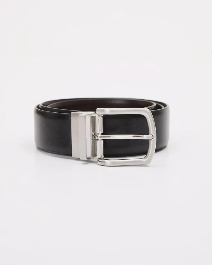 RWandCO Belts and Suspenders Black And Brown Reversible Leather Belt Black 8211 Men