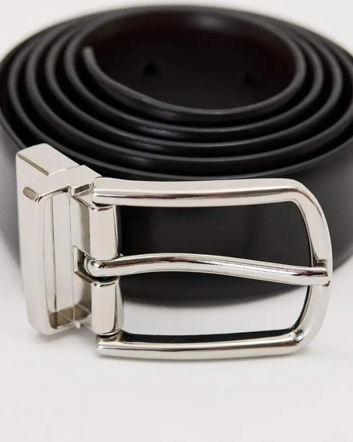 RWandCO Belts and Suspenders Black And Brown Reversible Leather Belt Black 8211 Men RWandCO Belts and Suspenders Black And Brown Reversible Leather Belt Black 8211 Men