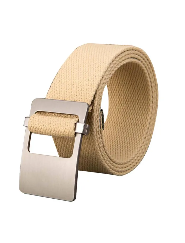 RWandCO Belts and Suspenders Unique Bargains Unisex Canvas Web Belt With Metal Slide Buckle Khaki 8211 Flat Buckle 8211 Men RWandCO Belts and Suspenders Unique Bargains Unisex Canvas Web Belt With Metal Slide Buckle Khaki 8211 Flat Buckle 8211 Men