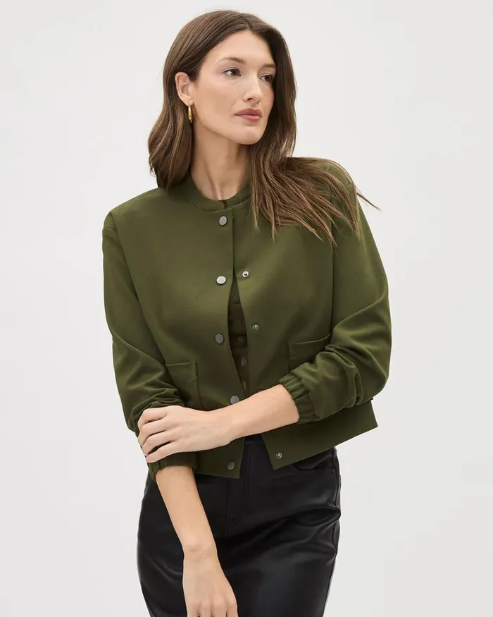 RWandCO Blazers Heavy Twill Bomber Jacket Green 8211 Women