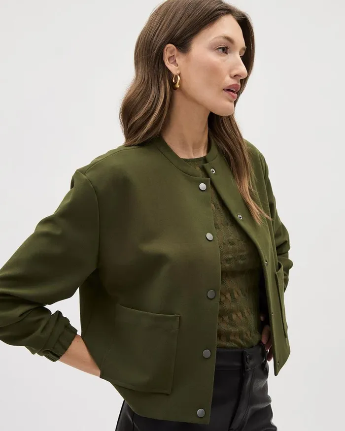 RWandCO Blazers Heavy Twill Bomber Jacket Green 8211 Women RWandCO Blazers Heavy Twill Bomber Jacket Green 8211 Women