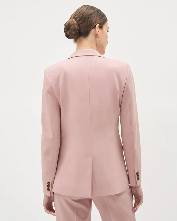RWandCO Blazers Pink OneButton Blazer Pink Blush 8211 Women RWandCO Blazers Pink OneButton Blazer Pink Blush 8211 Women