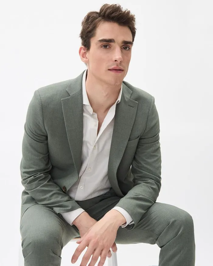 RWandCO Blazers SlimFit Green Suit Blazer Green Basil 8211 Men RWandCO Blazers SlimFit Green Suit Blazer Green Basil 8211 Men