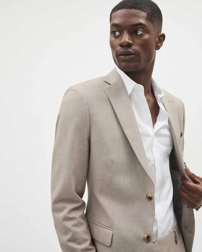RWandCO Blazers SlimFit Taupe Suit Blazer Tawny Taupe 8211 Men