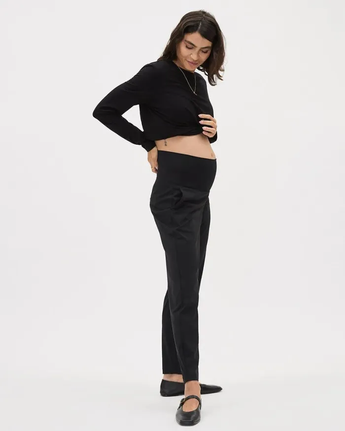 RWandCO Bottoms The Anywhere Jogger 8211 Thyme Maternity Black 8211 Women