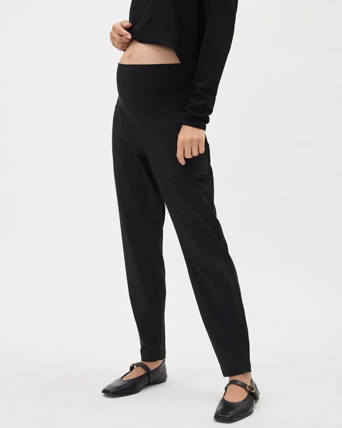 RWandCO Bottoms The Anywhere Jogger 8211 Thyme Maternity Black 8211 Women RWandCO Bottoms The Anywhere Jogger 8211 Thyme Maternity Black 8211 Women