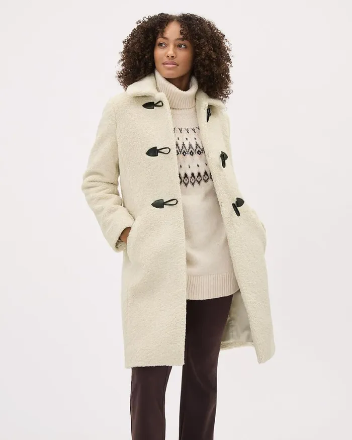 RWandCO Coats and Jackets Sherpa Coat With Toggle Closure Ancient Scroll 8211 Women RWandCO Coats and Jackets Sherpa Coat With Toggle Closure Ancient Scroll 8211 Women