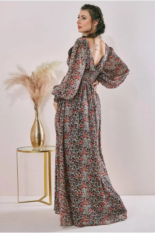 RWandCO Dresses and Jumpsuits Goddiva 8211 Long Sleeve Maxi Floral Print 8211 Maternity Floralprint 8211 Women RWandCO Dresses and Jumpsuits Goddiva 8211 Long Sleeve Maxi Floral Print 8211 Maternity Floralprint 8211 Women