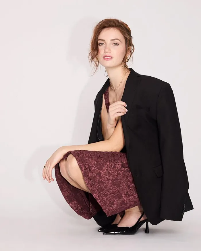 RWandCO Dresses Sleeveless Fit And Flare Jacquard Dress Decadent Chocolate 8211 Women RWandCO Dresses Sleeveless Fit And Flare Jacquard Dress Decadent Chocolate 8211 Women