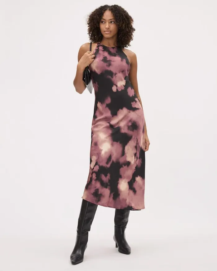 RWandCO Dresses Sleeveless HalterNeck Midi Cocktail Dress Wild Ginger Abstract Multi 8211 Women RWandCO Dresses Sleeveless HalterNeck Midi Cocktail Dress Wild Ginger Abstract Multi 8211 Women