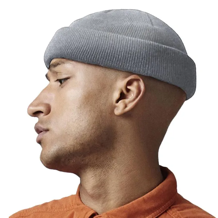 RWandCO Hats Gloves and Scarves Beechfield 8211 Fisherman Mini Recycled Beanie Light Grey 8211 Men