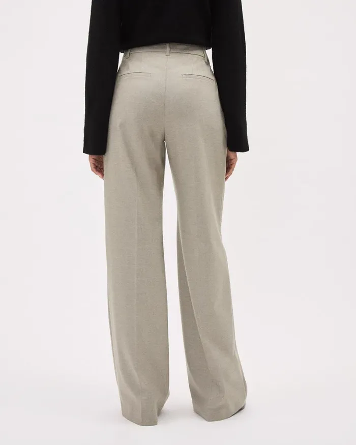RWandCO HighRise HighRise WideLeg Flannel Pant Oatmeal 8211 8211 Women RWandCO HighRise HighRise WideLeg Flannel Pant Oatmeal 8211 8211 Women