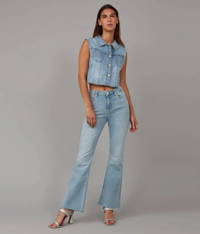 RWandCO Jeans Lola Jeans ALICETD High Rise Flare Jeans Light Blue 8211 Women