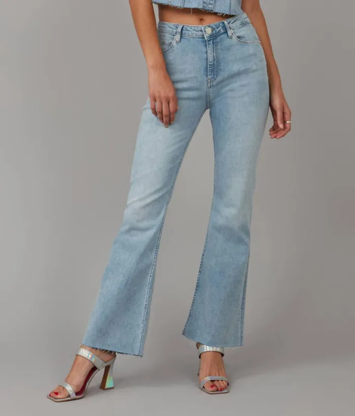 RWandCO Jeans Lola Jeans ALICETD High Rise Flare Jeans Light Blue 8211 Women