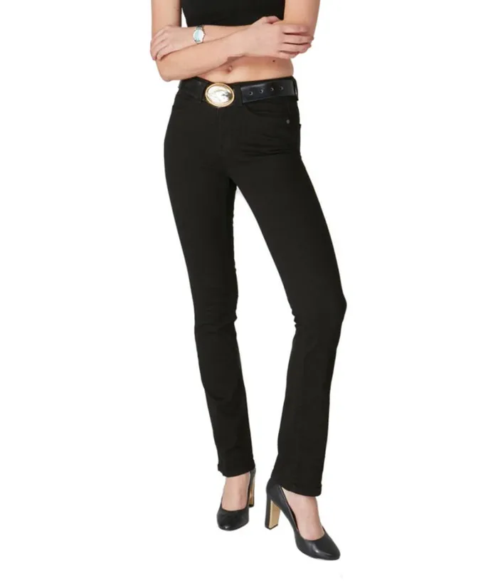 RWandCO Jeans Lola Jeans KateBLK High Rise Straight Jeans Black 8211 Women