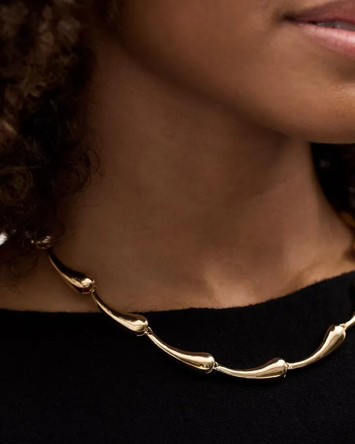 RWandCO Jewelry Short Statement Necklace Gold 8211 Women RWandCO Jewelry Short Statement Necklace Gold 8211 Women