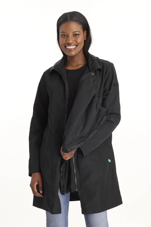 RWandCO Outerwear Avelynne 8211 3in1 Twill Maternity Trench Coat 8211 Modern Eternity Maternity Black 8211 Women RWandCO Outerwear Avelynne 8211 3in1 Twill Maternity Trench Coat 8211 Modern Eternity Maternity Black 8211 Women