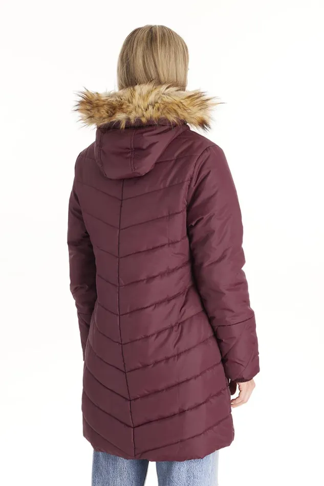 RWandCO Outerwear Lexi 8211 3in1 Maternity Coat With Removable Hood 8211 Modern Eternity Maternity Dark Red 8211 Women RWandCO Outerwear Lexi 8211 3in1 Maternity Coat With Removable Hood 8211 Modern Eternity Maternity Dark Red 8211 Women
