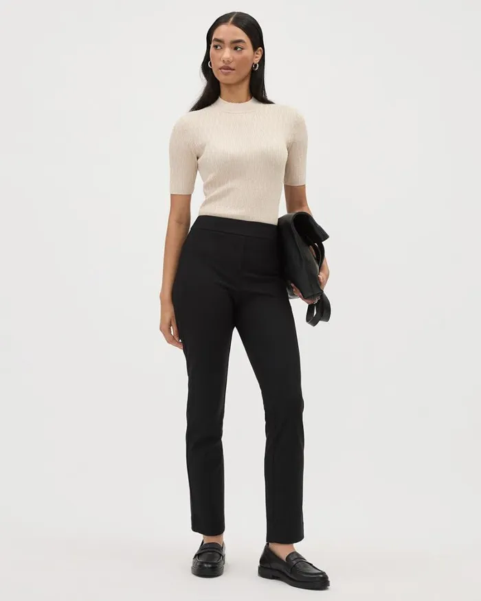 RWandCO Pants Black HighRise Legging Pant With Welt Pockets Black 8211 Women