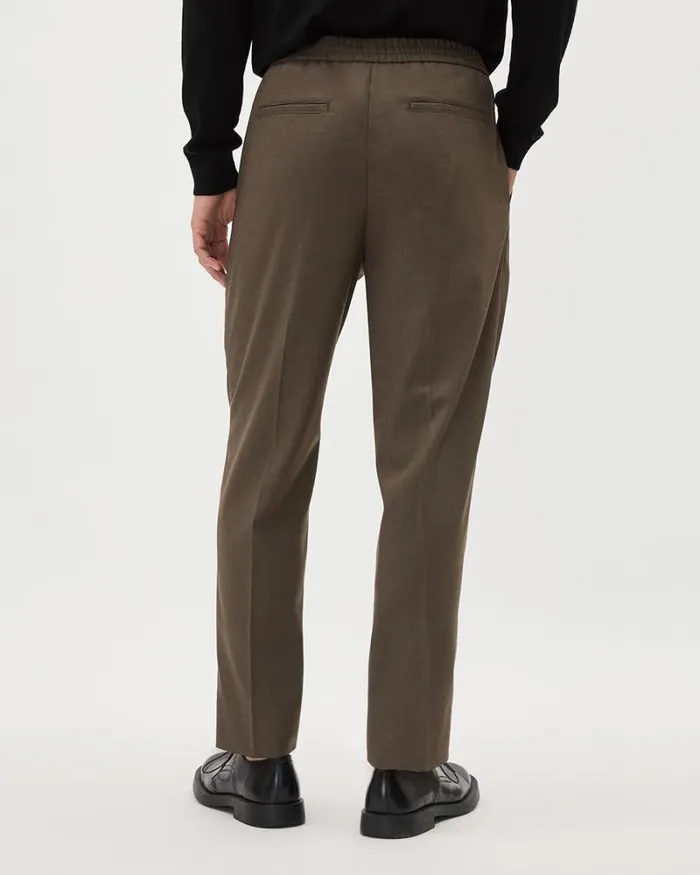 RWandCO Pants Pleated Solid TaperedLeg Pant With Elastic Waistband Fungi 8211 Men RWandCO Pants Pleated Solid TaperedLeg Pant With Elastic Waistband Fungi 8211 Men