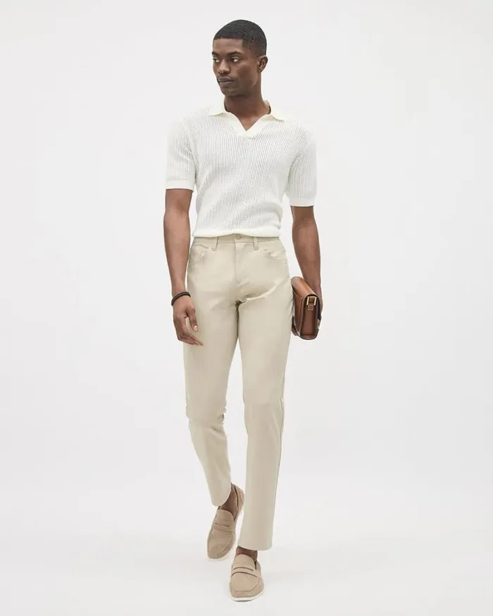 RWandCO Pants Slim Leg 5Pocket City Pant Dark Beige 8211 Men