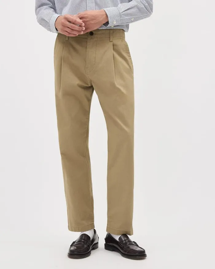 RWandCO Pants StraightLeg Pleated Chino Pant Elmwood 8211 Men