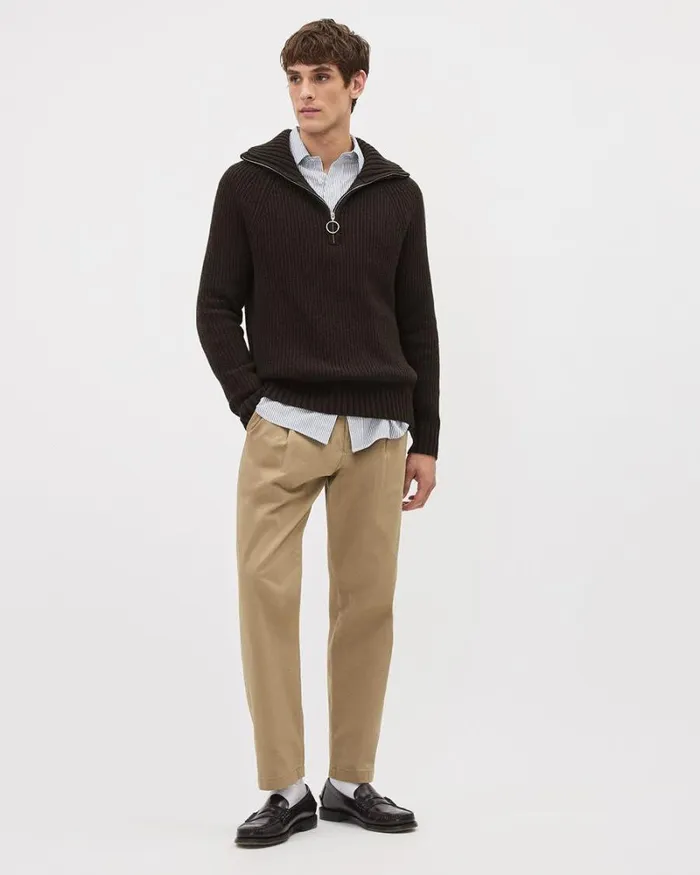 RWandCO Pants StraightLeg Pleated Chino Pant Elmwood 8211 Men RWandCO Pants StraightLeg Pleated Chino Pant Elmwood 8211 Men