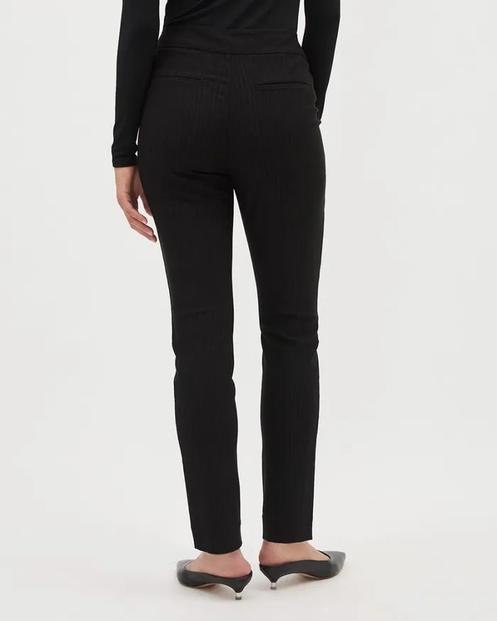 RWandCO Pants Striped AnkleLength Twill City Legging Pant Black Pin Stripe 8211 Women RWandCO Pants Striped AnkleLength Twill City Legging Pant Black Pin Stripe 8211 Women