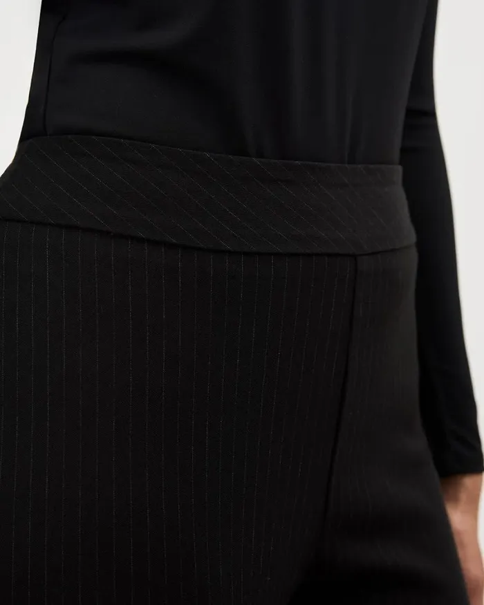 RWandCO Pants Striped AnkleLength Twill City Legging Pant Black Pin Stripe 8211 Women RWandCO Pants Striped AnkleLength Twill City Legging Pant Black Pin Stripe 8211 Women