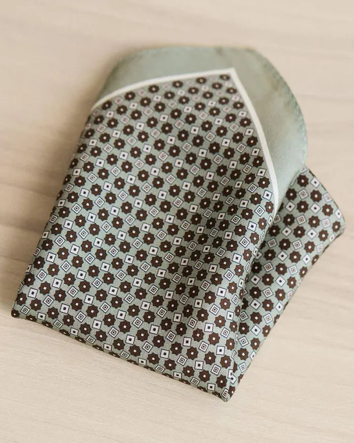 RWandCO Pocket Squares Handkerchief With Micro Geometric Pattern Brown 8211 Men RWandCO Pocket Squares Handkerchief With Micro Geometric Pattern Brown 8211 Men