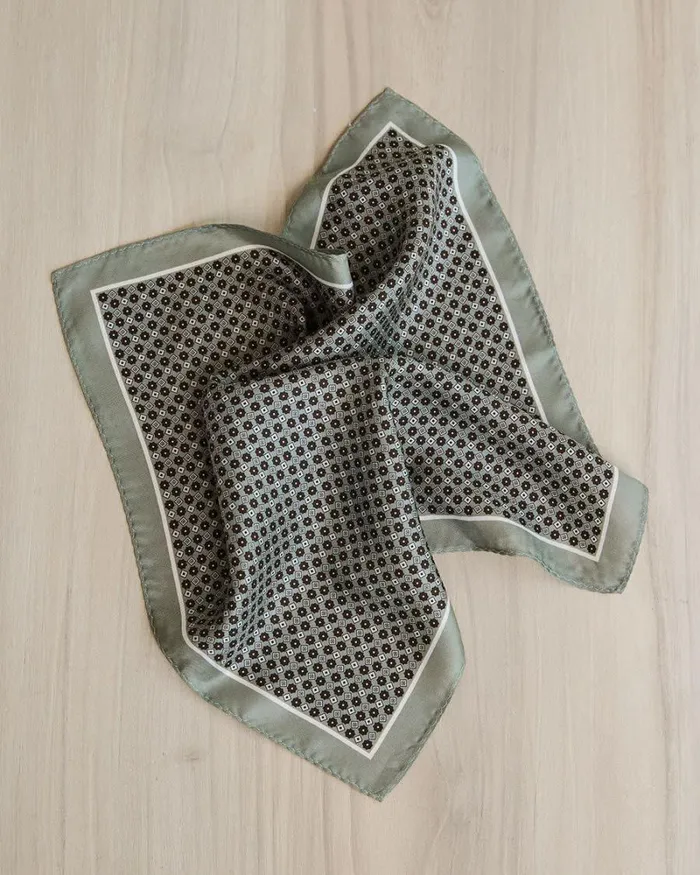 RWandCO Pocket Squares Handkerchief With Micro Geometric Pattern Brown 8211 Men RWandCO Pocket Squares Handkerchief With Micro Geometric Pattern Brown 8211 Men