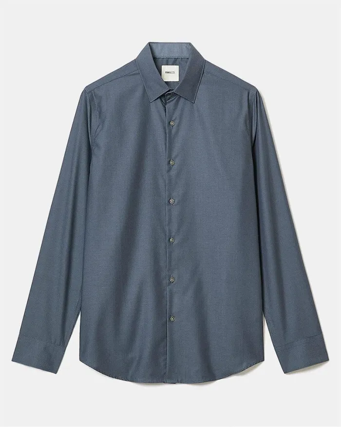 RWandCO Shirts SlimFit DenimLike Dress Shirt Denim Blue 8211 Men RWandCO Shirts SlimFit DenimLike Dress Shirt Denim Blue 8211 Men