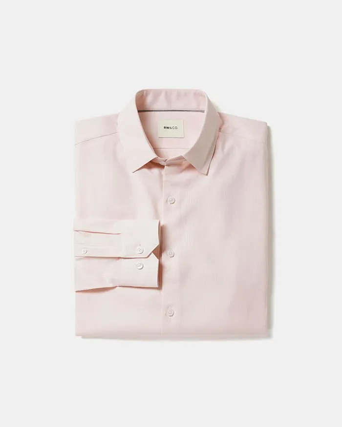 RWandCO Shirts SlimFit Dobby Dress Shirt Soft Pink 8211 Men