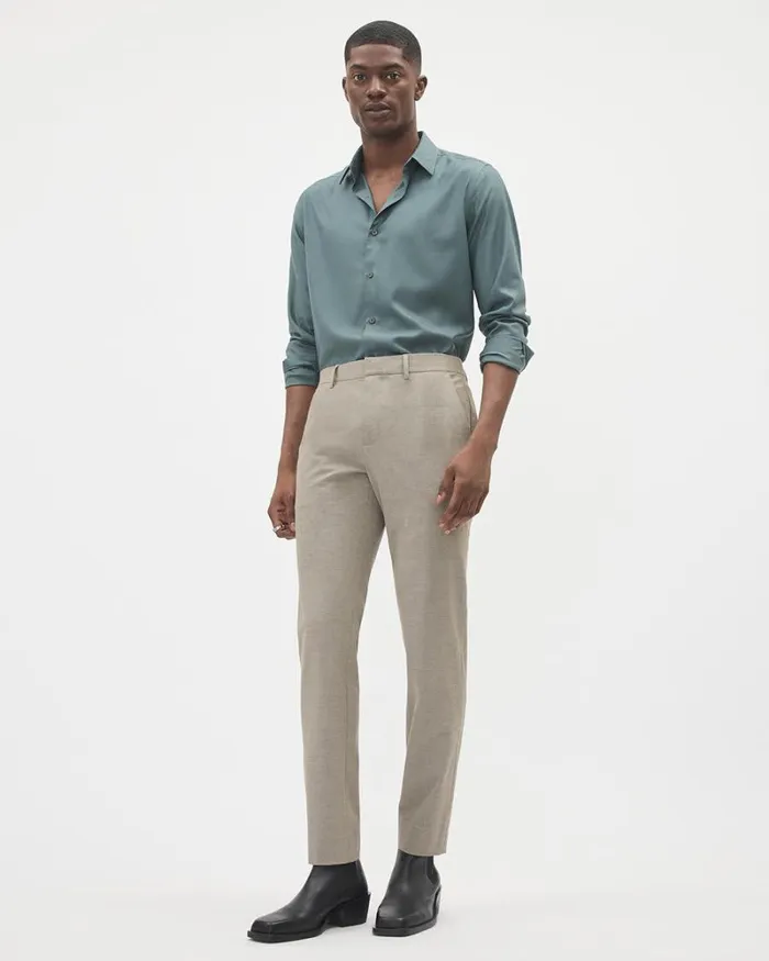 RWandCO Shirts SlimFit KnitLike Dress Shirt Balsam Green 8211 Men RWandCO Shirts SlimFit KnitLike Dress Shirt Balsam Green 8211 Men