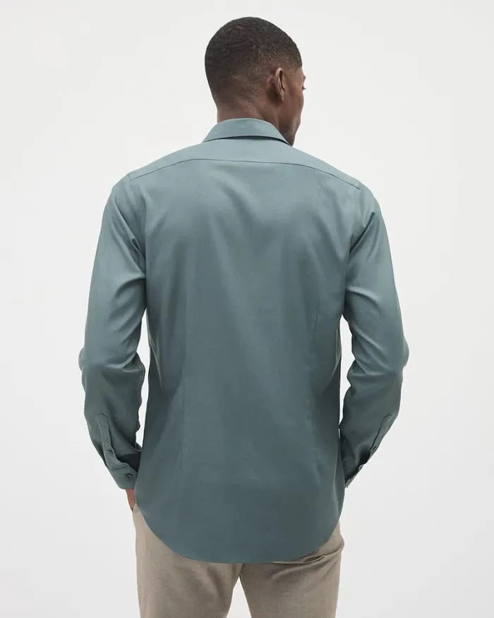 RWandCO Shirts SlimFit KnitLike Dress Shirt Balsam Green 8211 Men RWandCO Shirts SlimFit KnitLike Dress Shirt Balsam Green 8211 Men
