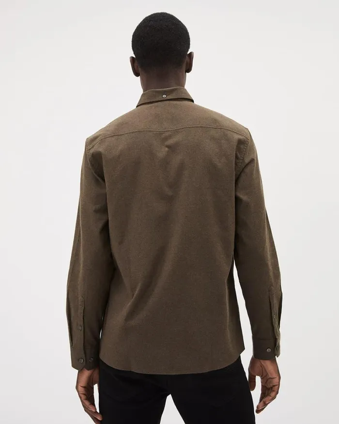 RWandCO Shirts Solid LongSleeve Cotton Oxford Shirt Mocha Brown 8211 Men RWandCO Shirts Solid LongSleeve Cotton Oxford Shirt Mocha Brown 8211 Men