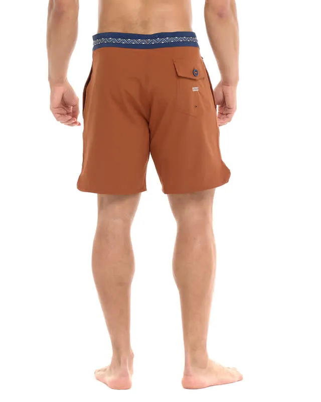 RWandCO Shorts Eidon Mix Tape Boardshort Dark Brown 8211 Men RWandCO Shorts Eidon Mix Tape Boardshort Dark Brown 8211 Men