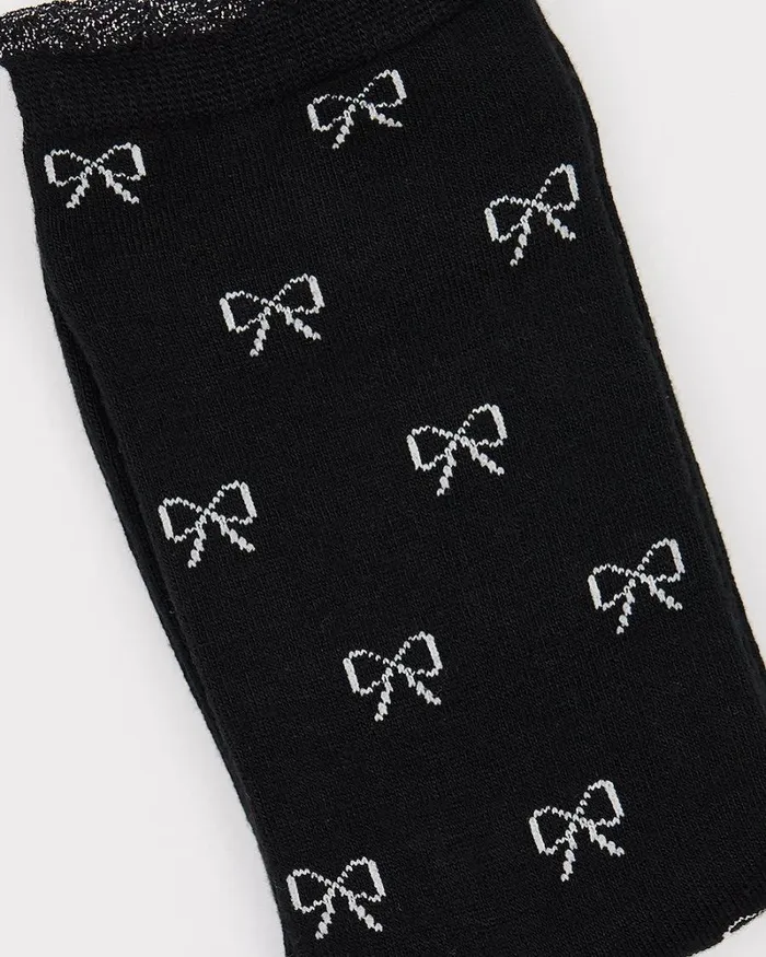 RWandCO Socks and Tights Bamboo Crew Socks With Bow Pattern Blue Wing Teal 8211 Women RWandCO Socks and Tights Bamboo Crew Socks With Bow Pattern Blue Wing Teal 8211 Women