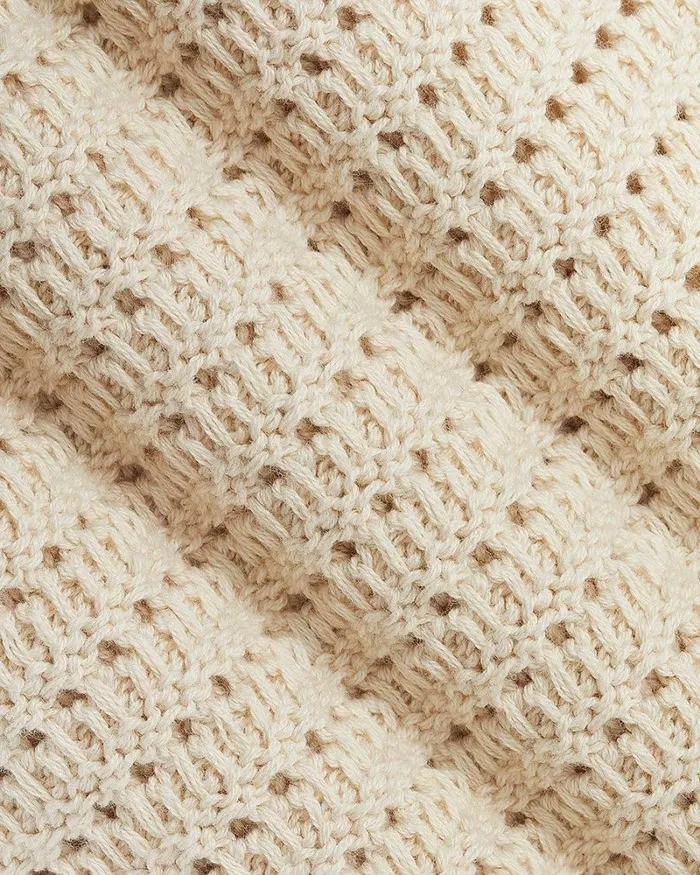 RWandCO Sweaters and Cardigans ElbowSleeve Crochet Sweater Oatmeal 8211 8211 Women RWandCO Sweaters and Cardigans ElbowSleeve Crochet Sweater Oatmeal 8211 8211 Women