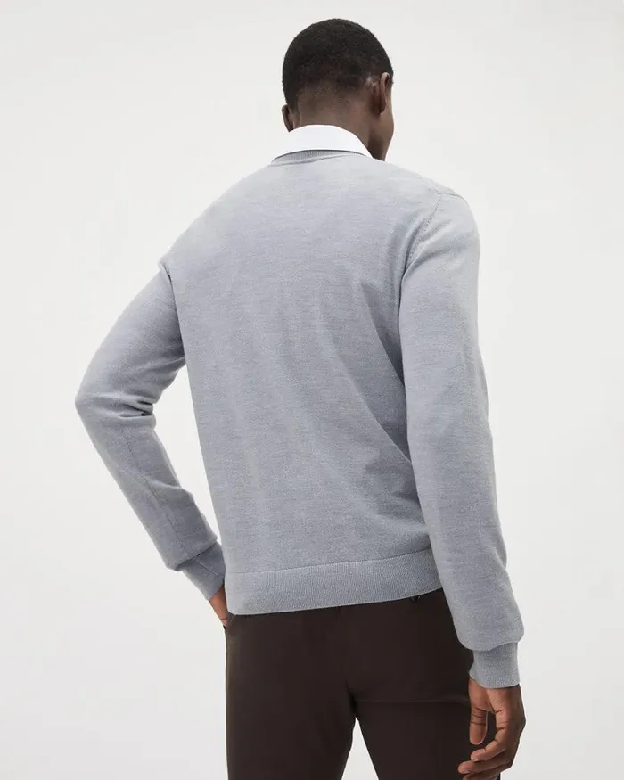 RWandCO Sweaters and Cardigans LongSleeve MerinoWool Crewneck Sweater Heather Grey 8211 Men RWandCO Sweaters and Cardigans LongSleeve MerinoWool Crewneck Sweater Heather Grey 8211 Men