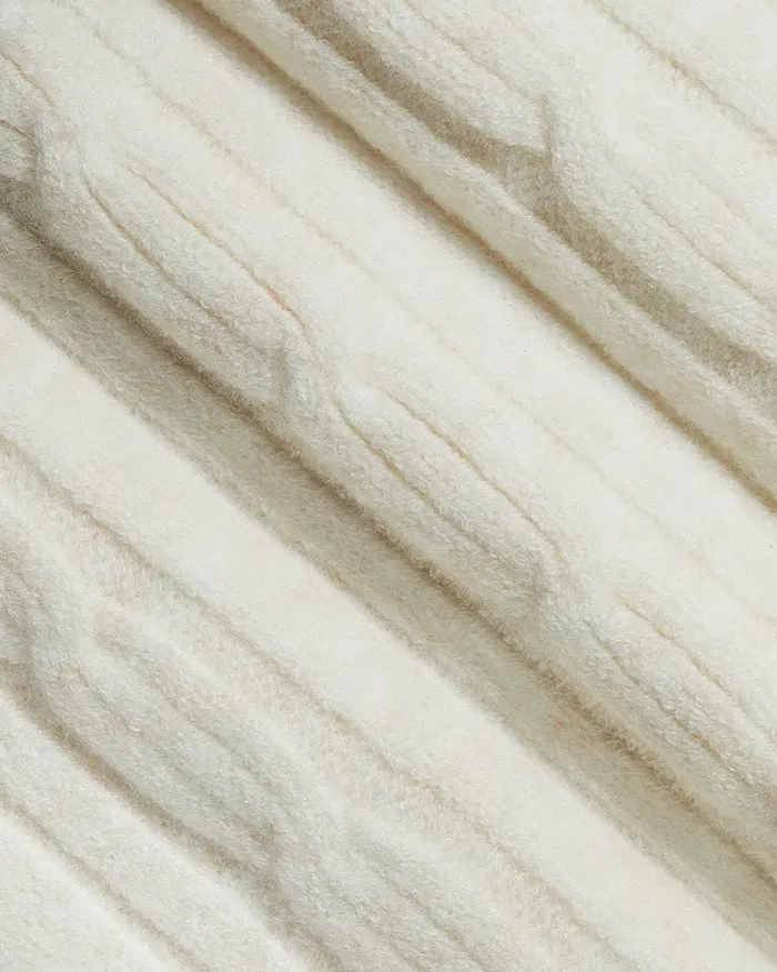 RWandCO Sweaters and Cardigans LongSleeve MockNeck Sweater With Cable Stitches Off White Mix 8211 Women RWandCO Sweaters and Cardigans LongSleeve MockNeck Sweater With Cable Stitches Off White Mix 8211 Women