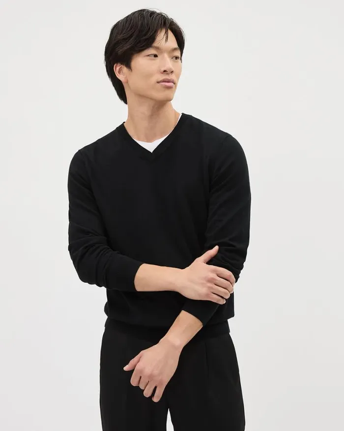 RWandCO Sweaters and Cardigans LongSleeve VNeck Sweater Black 8211 Men RWandCO Sweaters and Cardigans LongSleeve VNeck Sweater Black 8211 Men